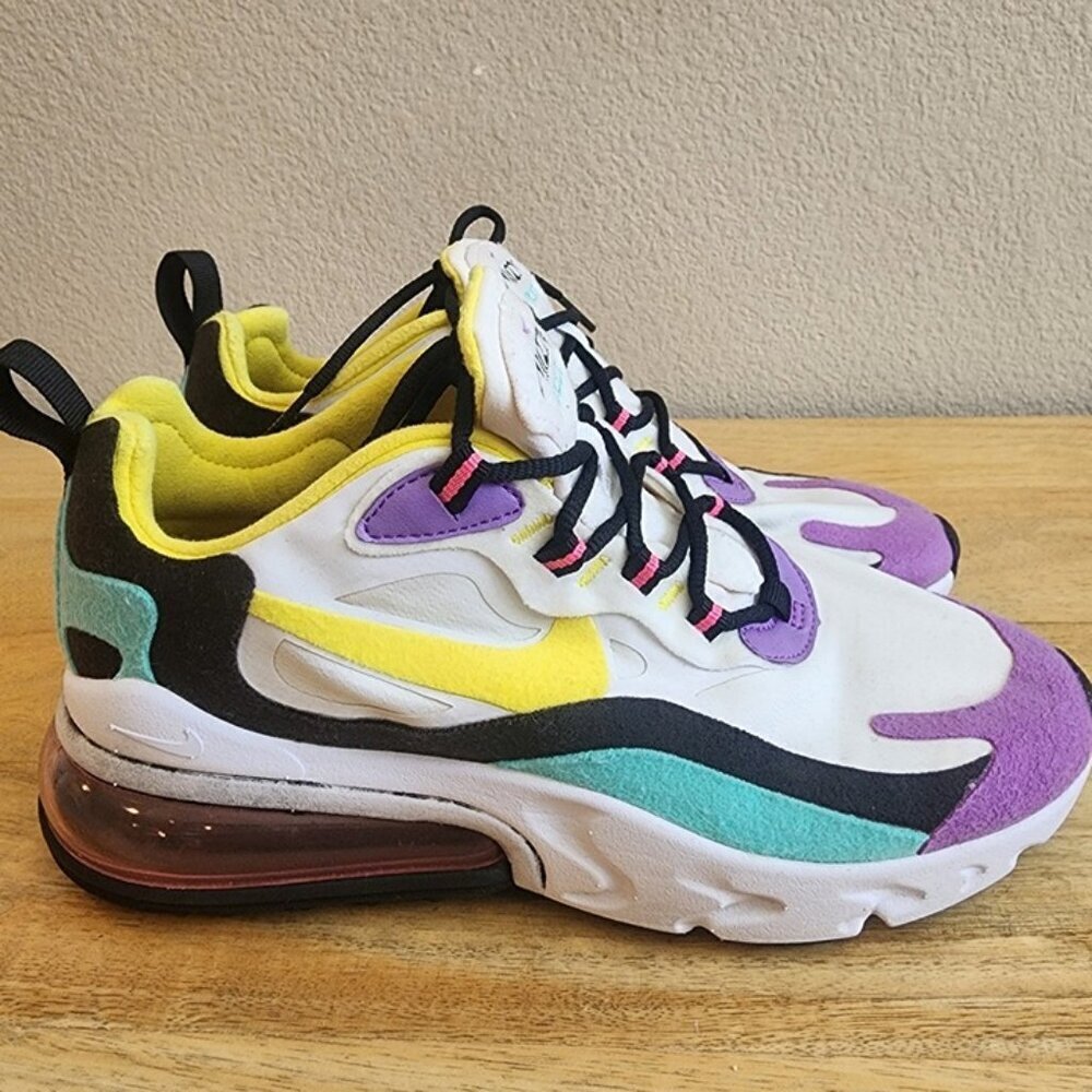 Nike Air Max 270 React Shoes Womens Size 6.5 Running AT6174-101 Sneakers